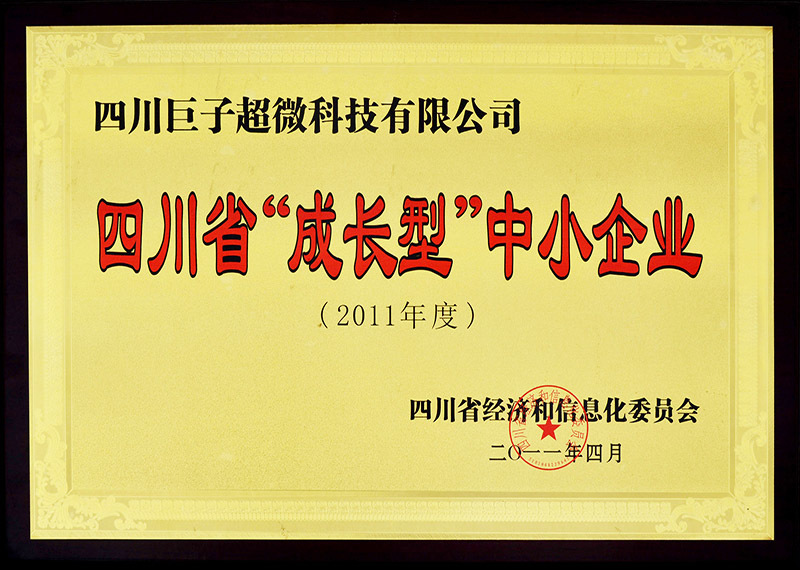 四川省“成長型”中小企業